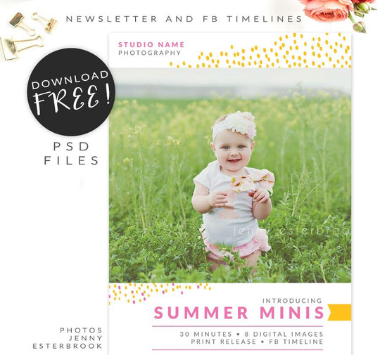 Free Newsletter template and Facebook timelines