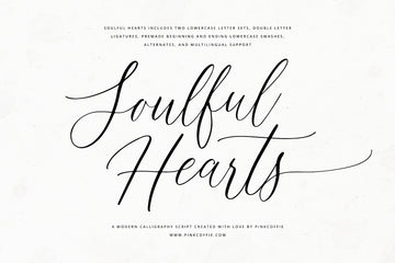 Soulful Hearts | Calligraphy Script