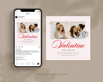 Valentine Mini Session Marketing Template For Photographers - MINI466