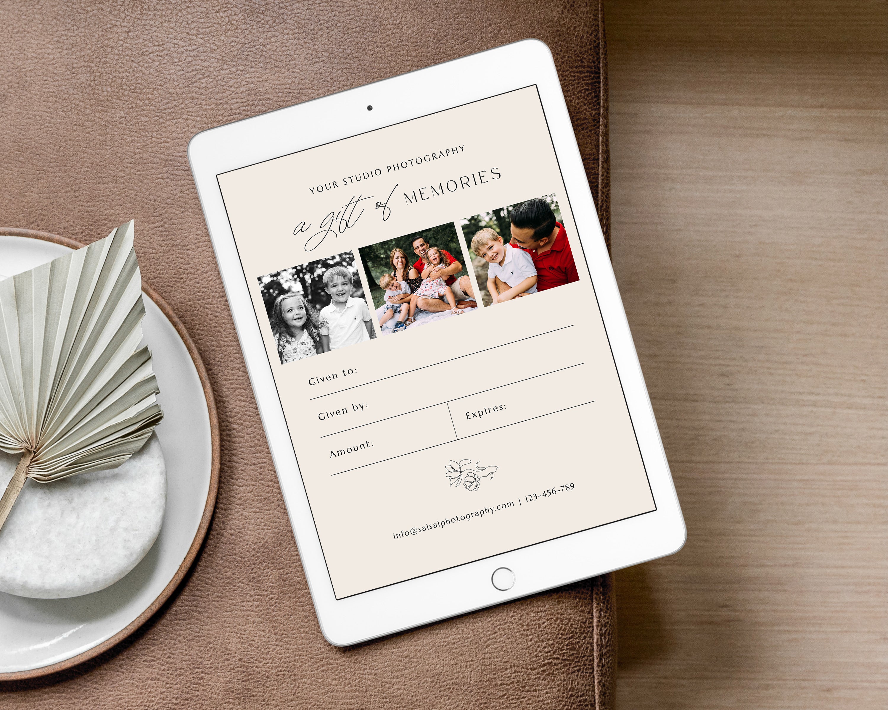 Digital Gift Certificate Template GC093 Birdesign