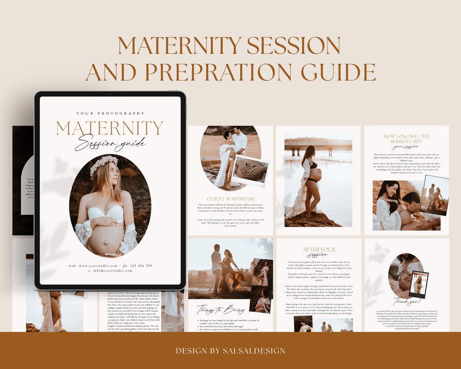 Maternity Session Style Guide CANVA & Photoshop Template, Maternity Session Photography Welcome Guide, Maternity Session Canva Guide - MG044