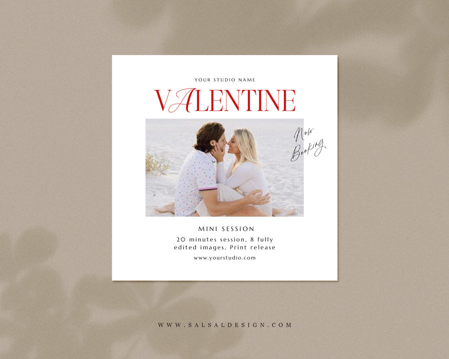 Valentine Mini Session Template for Photographers - MINI468
