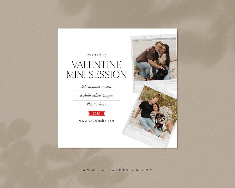 Valentine Mini Template for Photographers - MINI460