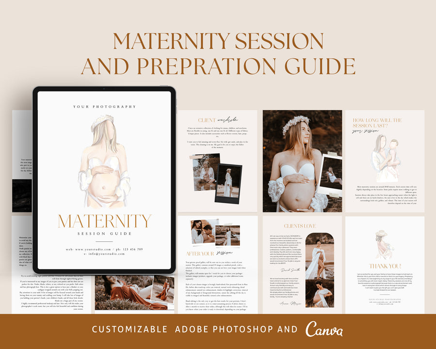 Maternity Session Style Guide Canva & Photoshop Template - MG050