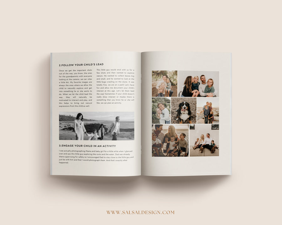 Family Welcome Guide Template, Family Photographer Session Style guide, Canva Photoshop Magazine Template, Client Checklist, Marketing Brochure - MG073