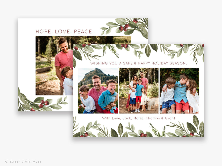 Customizable Christmas Card Template for Canva - SLM20