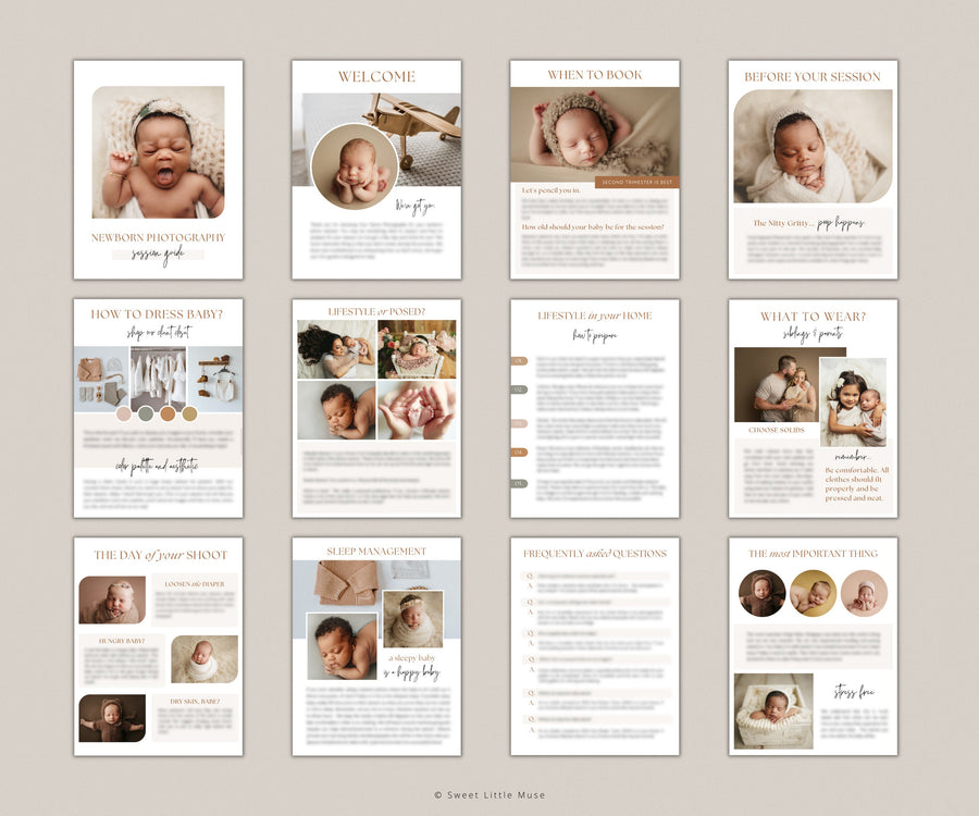 Newborn Photography Client Guide for Canva - SLM62