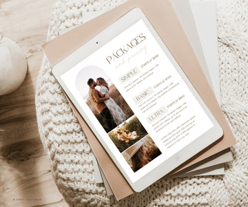 One Page Photography Pricing Guide Template for Canva - SLM58