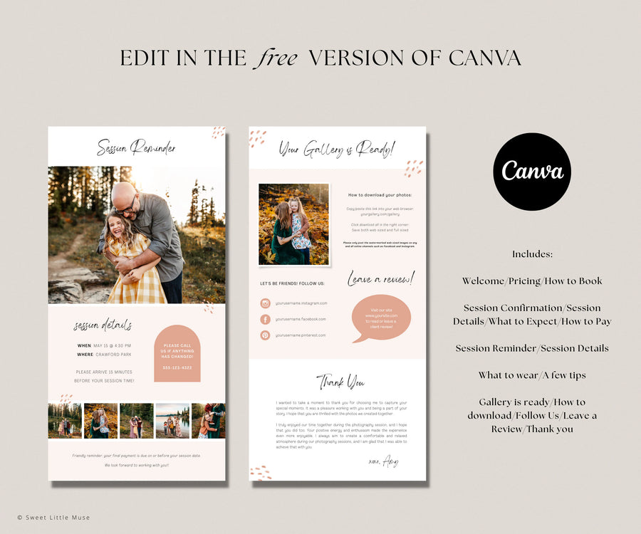 Photography Email Template Bundle for Canva - SLM66