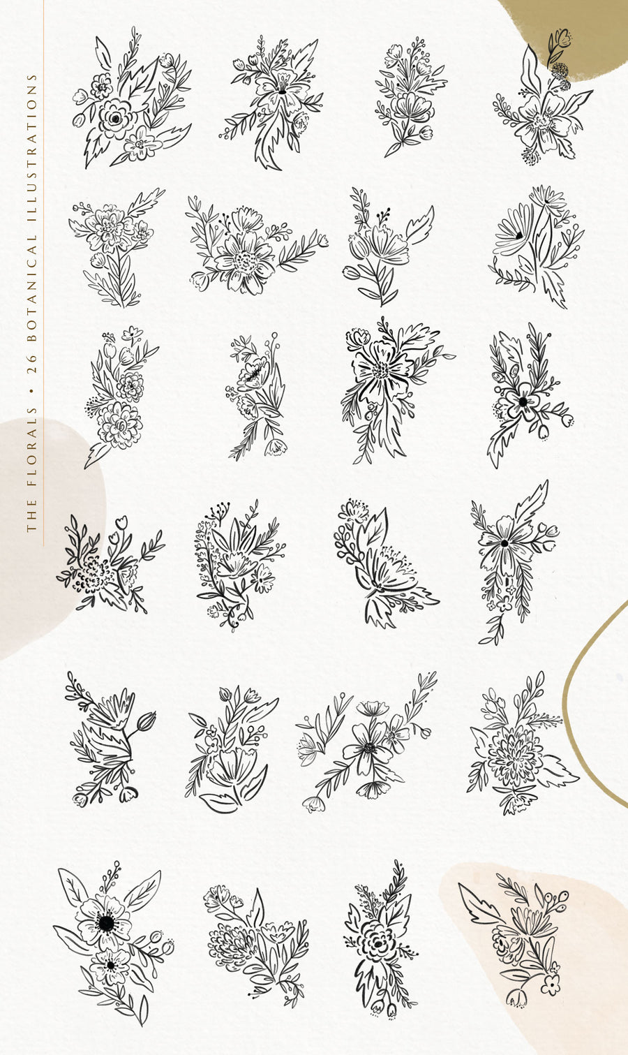 Floralia Botanic Alphabet Font + Illustrations