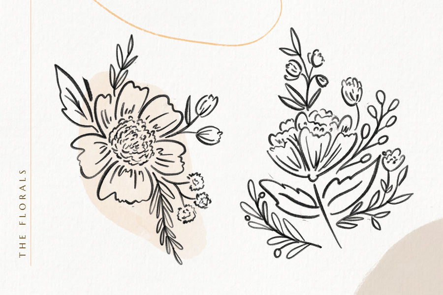 Floralia Botanic Alphabet Font + Illustrations