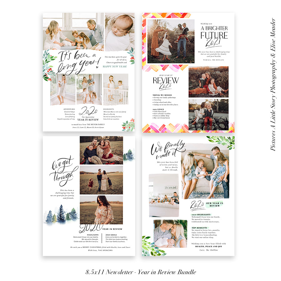 Year in Review Newsletter Bundle | A better Year