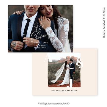 Wedding Announcement Photocard | We eloped