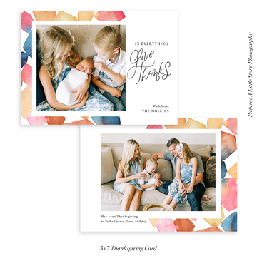 Thanksgiving Photocard Template | Cubes