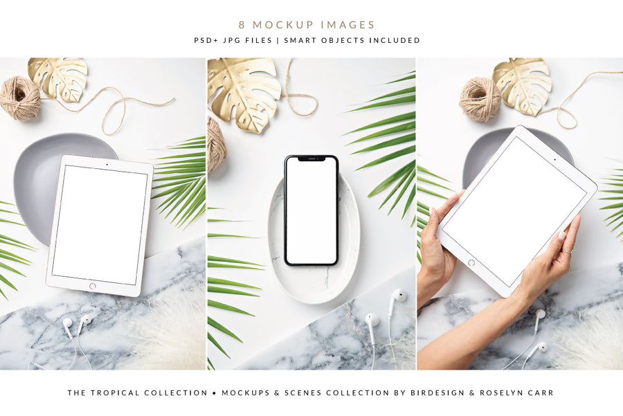 The Tropical Ipad & Iphone Mockups Collection | 8 Stock Images