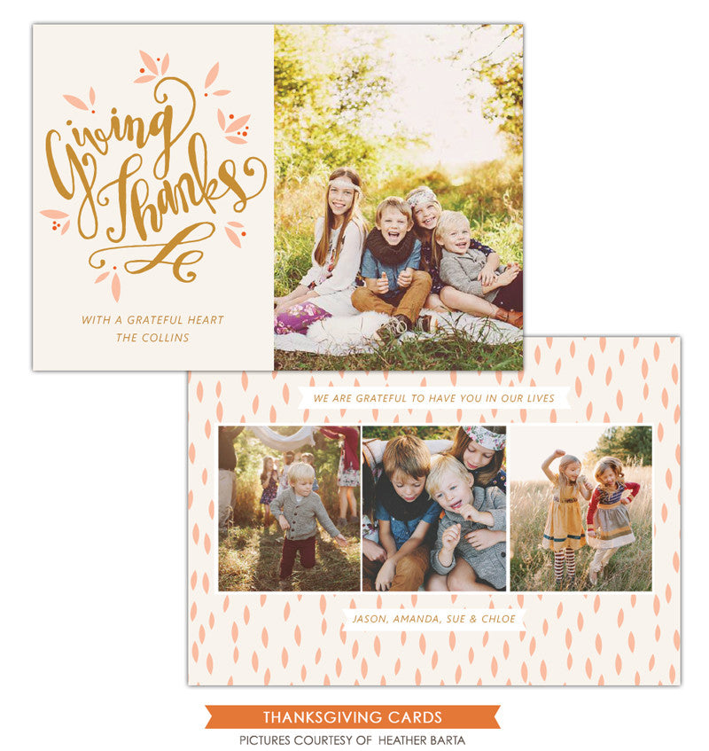 Thanksgiving Card Template | Lettering thanks