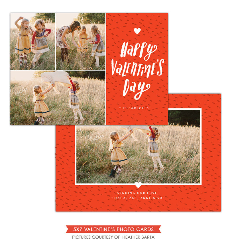 Valentine Photocard Template | Love rain