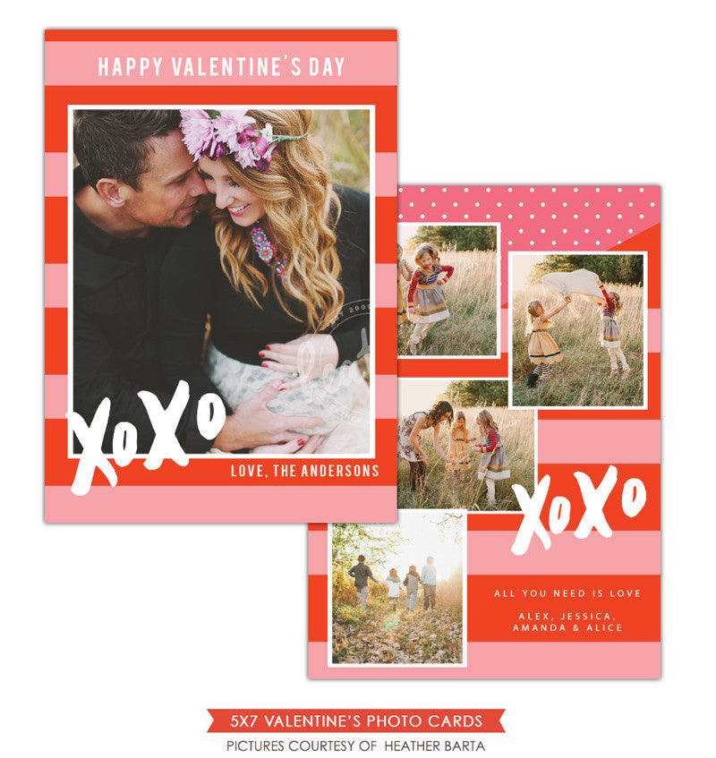 Valentine Photocard Template | XOXO letters
