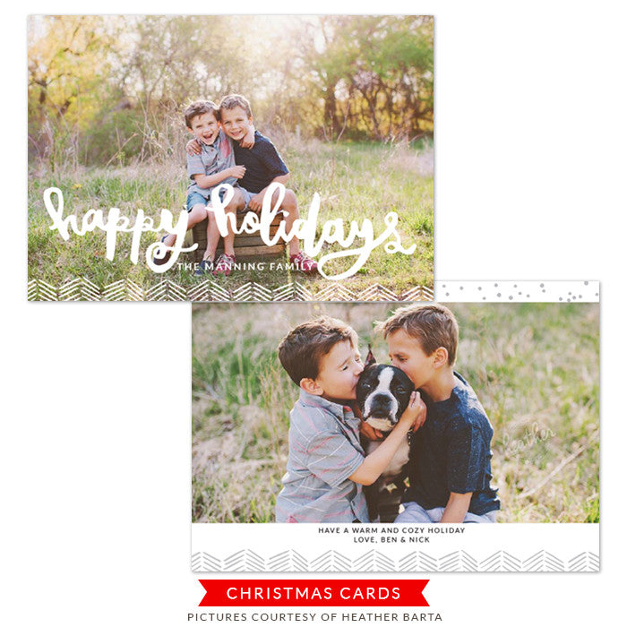 Christmas Photocard Template | Wonderful Christmas