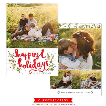 Christmas Photocard Template | White Christmas