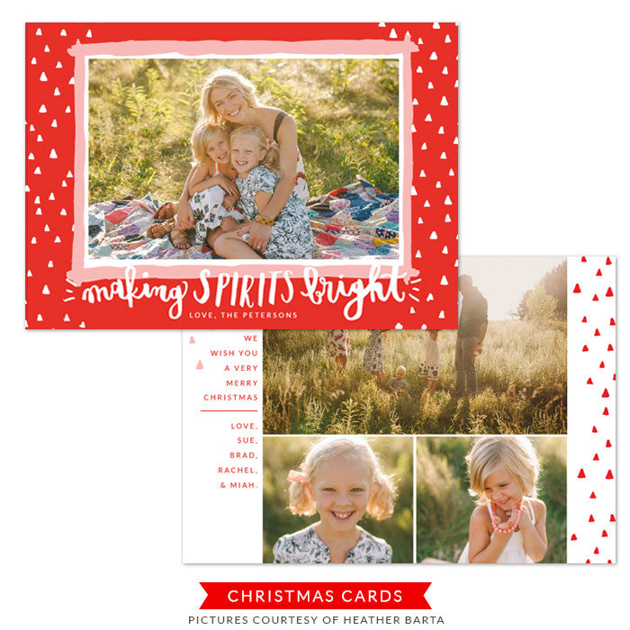 Christmas Photocard Template | Bright Spirit