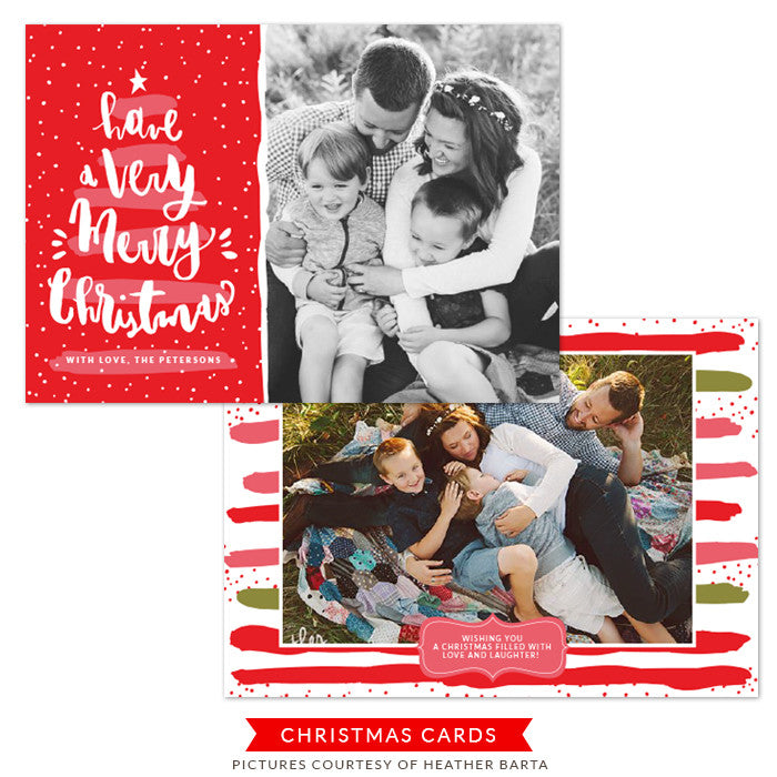 Christmas Photocard Template | Love and Laughter