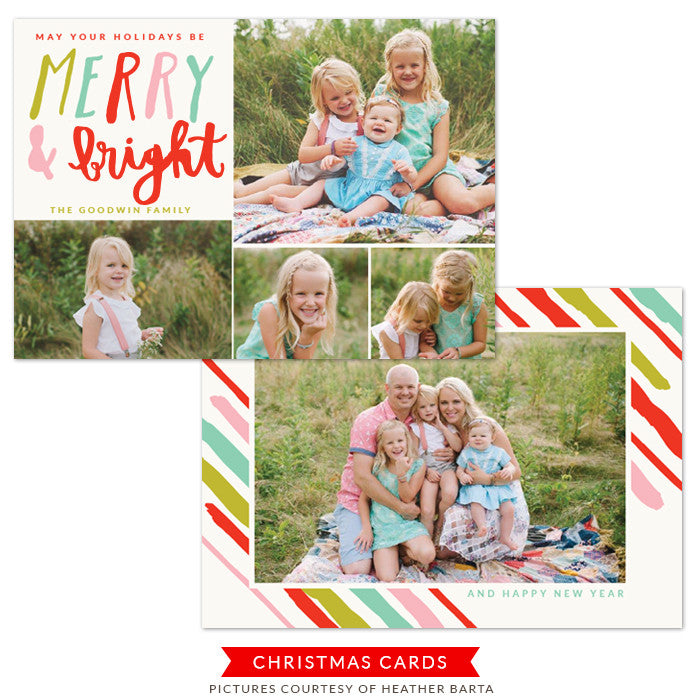 Christmas Photocard Template | Bright Days