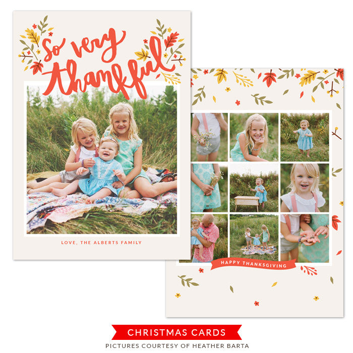 Thanksgiving Photocard Template | Falling in Gratefulness