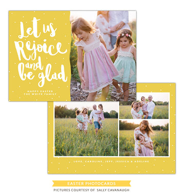 Easter photo card | Let us rejoice