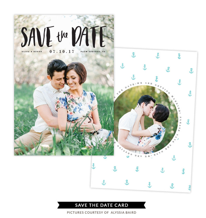 Save the Date card | Vintage Pearl
