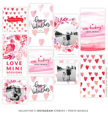 Valentine's Instagram Stories + Posts Bundle | Insta Love
