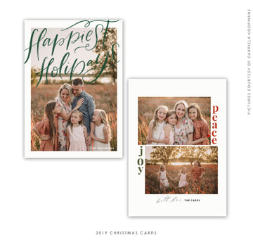 Christmas 5x7 Photo Card | Happiest Holidays Letters