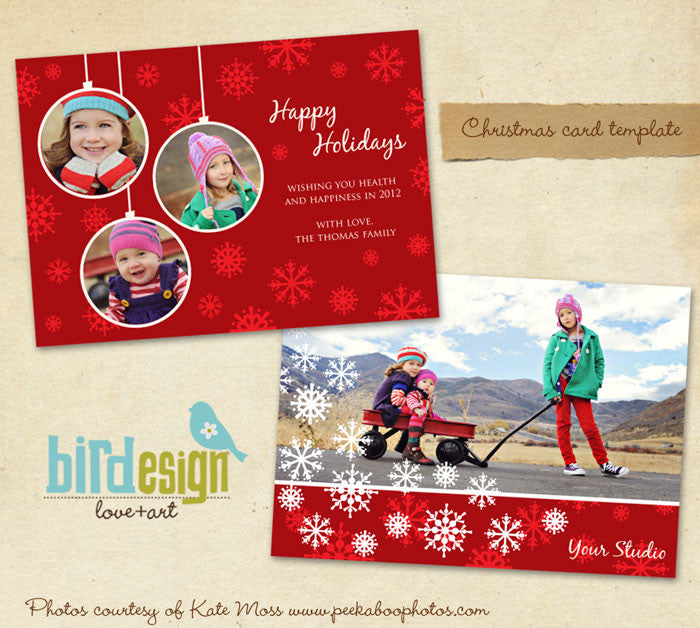Holiday Photocard Template | Love winter