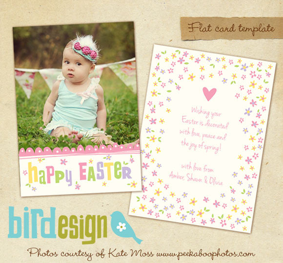 Easter photo card | Easter daisies