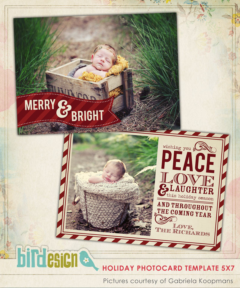 Holiday Photocard Template | Classic Wishes