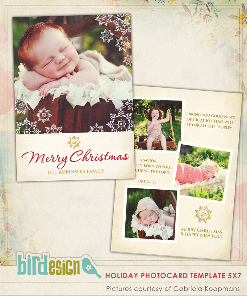 Holiday Photocard Template | Great news