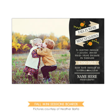 Photography Marketing board | Fall flowers