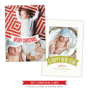 Christmas Photocard Template | White label