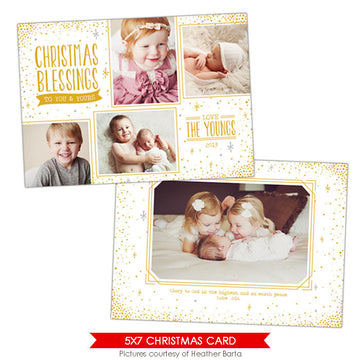 Christmas Photocard Template | Eternal blessings