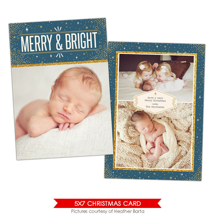 Christmas Photocard Template | Holy night