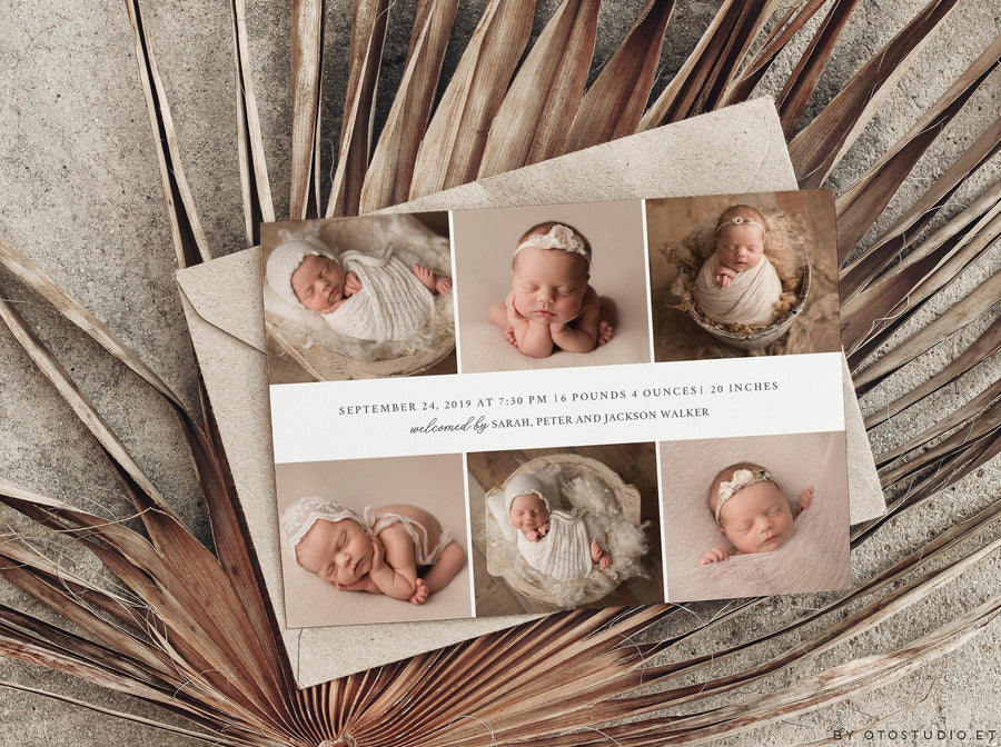 Birth Announcement - 5x7 Card - os55