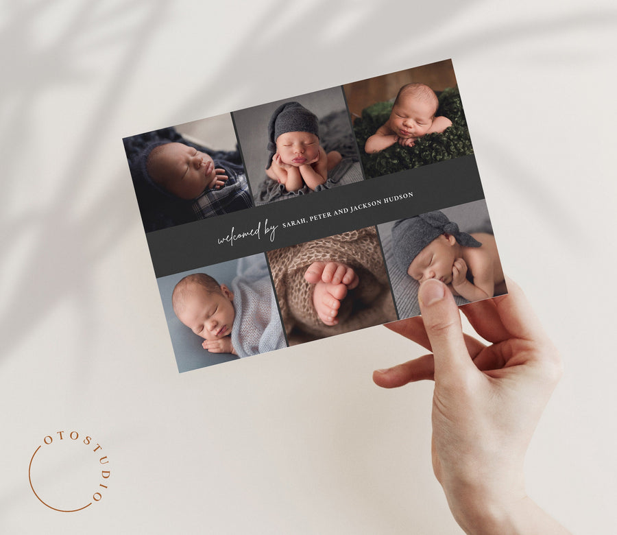 Birth Announcement Collage - 5x7 Card - os39