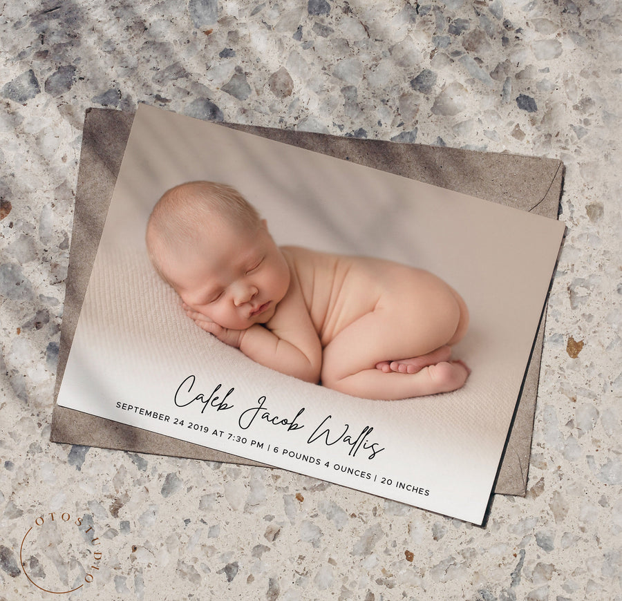 Birth Announcement - 5x7 Card - os03