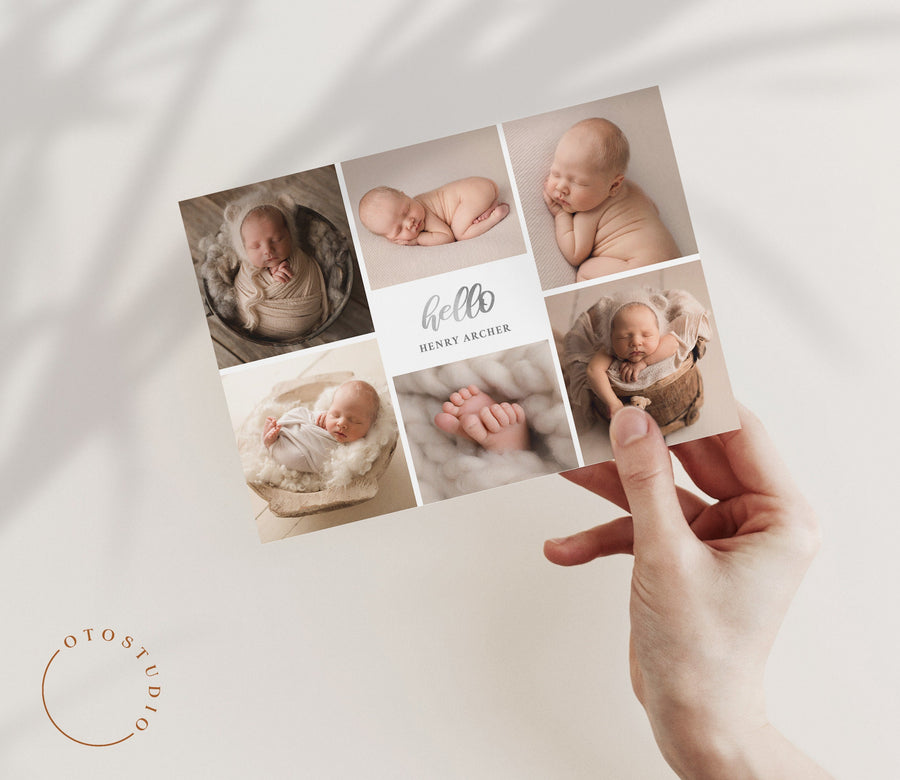 Birth Announcement Collage - 5x7 Card - os43