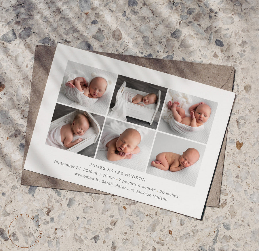 Birth Announcement - 5x7 Card - os72