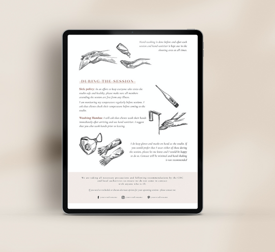 Covid-19 Photography Studio Safety Guidelines Templates
