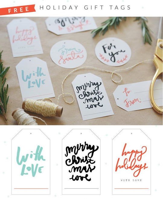 Printable Holiday gift tags