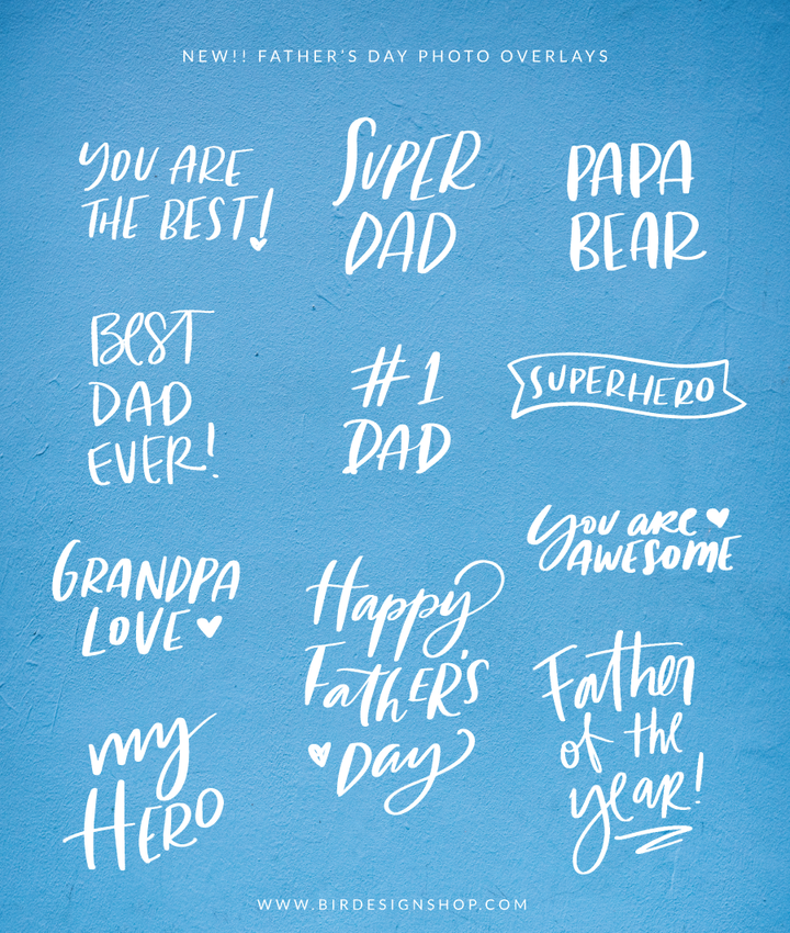 New - Father's Day Photo overlays