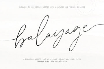 Balayage | Signature Script Font + 6 Premade Logos