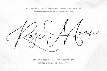 Rose Moon | Romantic Script Font